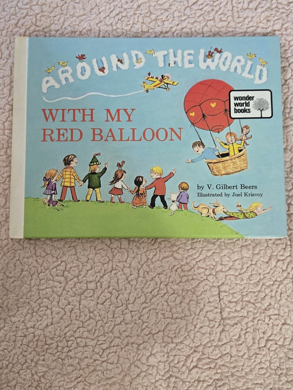 Vtg Wonder World Books Around the World With My Red Balloon 1973